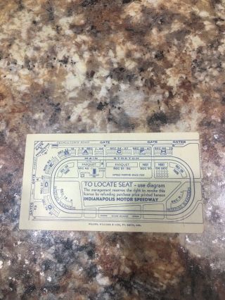 1949 Indianapolis 500 Indy 500 Motor Speedway Race Ticket Stub 2