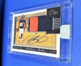 2018 PANINI ONE ANTHONY MILLER ROOKIE AUTO PATCH SIGNATURE SP JERSEY /99 BEARS 2