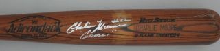 Brewers Charlie Moore Signed Adirondack Game Bat Auto W/ " Gamer "
