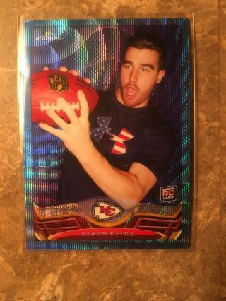 2013 Topps Chrome Blue Wave Refractor Chiefs Travis Kelce Rookie