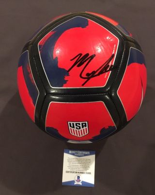 Mallory Pugh Signed Autographed Usa Womens Soccer Ball Beckett Bas Uswnt