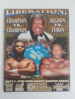 1996 Boxing Program Tyson Vs Seldon Onsite World Heavyweight Title