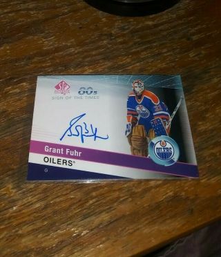 Sp Authentic Grant Fuhr Auto Sign Of The Times Oilers