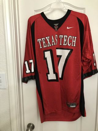Texas Tech Red Raiders Football 17 Jersey Men’s Large Nike Team
