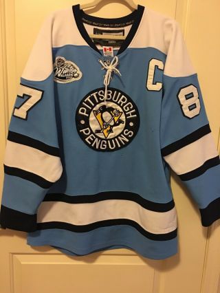 Reebok Nhl 2008 Winter Classic Pittsburgh Penguins Sidney Crosby Jersey Size 52