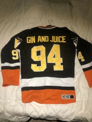 Snoop Dogg Gin And Juice Pittsburgh Penguins Jersey (size 50/large) All Stitched