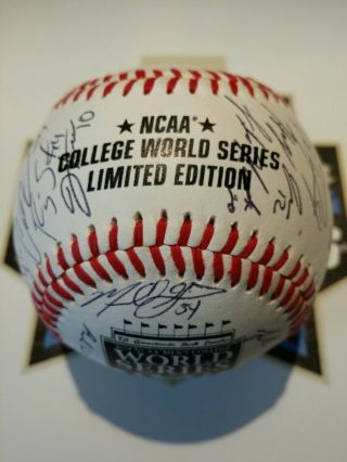 Mississippi State Bulldogs 2019 College World Series Team Autographed Baseball