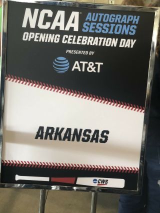 2019 Arkansas Razorbacks Signed College World Series Game Ball 6