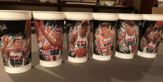 USA Basketball Olympic Dream Team McDonald ' s Cups 1992 Complete Set of 12 Jordan 3
