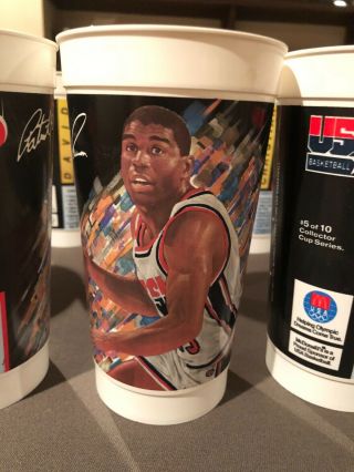 USA Basketball Olympic Dream Team McDonald ' s Cups 1992 Complete Set of 12 Jordan 4