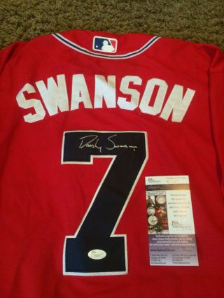 Dansby Swanson Signed Autographed Atlanta Braves Jersey Jsa Future Star