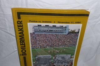 Purdue University Football Program November 17,  1984 Purdue vs Indiana Ross - Ade 2