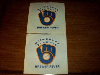 (2) 1980 Milwaukee Brewers Brewer Fever 45 Rpm Record In Sleeve