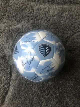 2018 Sporting Kc Team Signed Soccer Ball Autograph Kansas City Proof