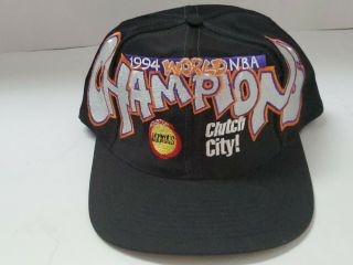 Vintage Houston Rockets 1994 Nba Champions Clutch City Logo 7 Snapback Hat/cap