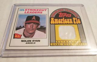 2001 Topps Timeless Classics American Pie Nolan Ryan Game Worn Jersey Angels