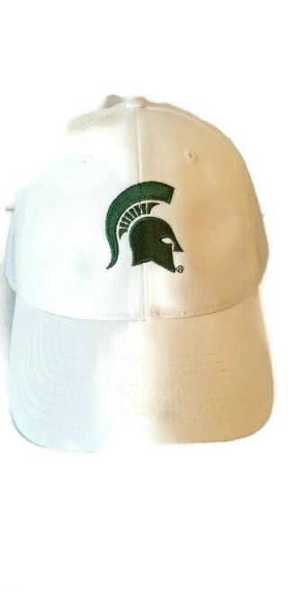 Michigan State Spartans White Hat Cap By Nike Golf Mesh Flex Fit