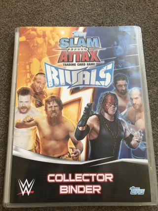 Wwf Topps Slam Attax Rivals Collectors Binder Plus Cards