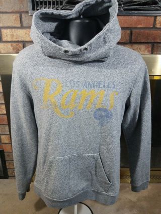Vintage Los Angeles Rams Nfl Football Hoodie Hooded Sweatshirt Mens Size Medium