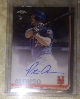 2019 Topps Chrome Peter Pete Alonso Rc Rookie Card Auto Autograph In Hand Roy