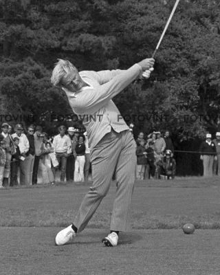Jack Nicklaus Us Open Photo Picture Pebble Beach 1972 Golf 1 - Iron 17th Hole 8x10