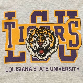 Vintage LSU Fighting Tigers Long Sleeve T - Shirt XL Louisiana State University 2