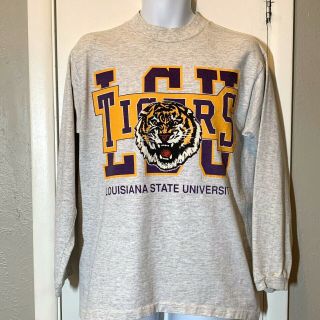 Vintage LSU Fighting Tigers Long Sleeve T - Shirt XL Louisiana State University 3