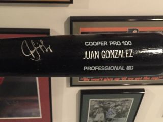 Juan Gonzalez Texas Rangers Autographed Signed Game Model Bat