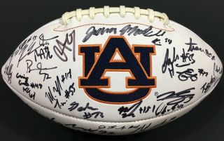 2018 Auburn Tigers Team Signed Football Logo Jarrett Stidham,  War Eagle