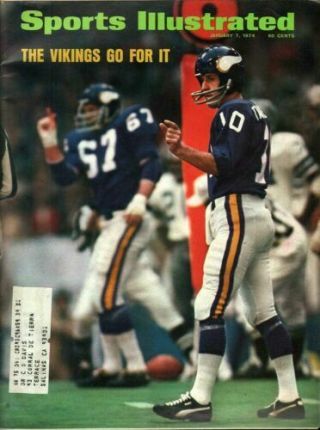 January 7,  1974 Fran Tarkenton Minnesota Vikings Sports Illustrated