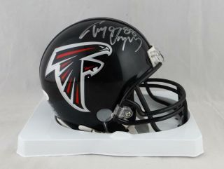 Tony Gonzalez Autographed Atlanta Falcons Mini Helmet - Jsa W Auth Silver