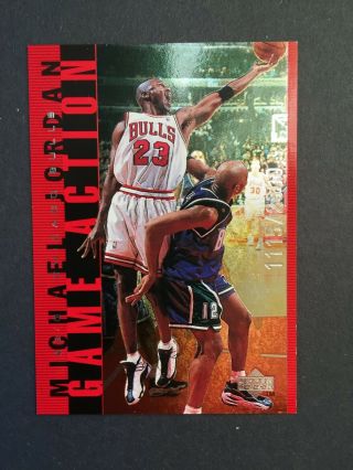 Michael Jordan 1998 - 99 Upper Deck Game Action Insert G1 /2300 Chicago Bulls
