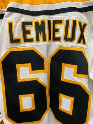 Mario Lemieux 66 Pittsburgh Penguins Mens CCM Hockey Jersey Size XL 5