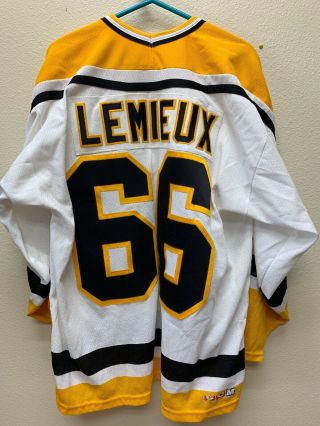 Mario Lemieux 66 Pittsburgh Penguins Mens CCM Hockey Jersey Size XL 8