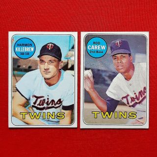 Rod Carew/harmon Killebrew - 1969 - Topps - Mlb - Minnesota Twins - 375/510