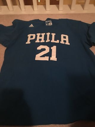 Joel Embiid Philadelphia 76ers Jersey Shirt Size Xl