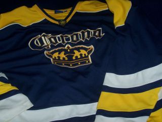 Corona Extra Beer Hockey Jersey Mens Xxl Large Blue