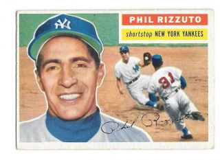 1956 Topps Phil Rizzuto 113 Hof (gray Back) Vgex - Ex