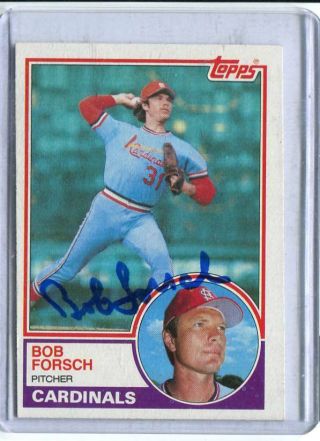 1983 Topps - Bob Forsch - Hand Signed Autograph Vintage Card Cardinals Deceased