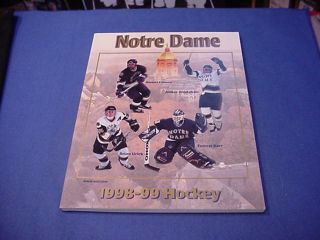 1998 - 99 University Of Notre Dame Hockey Media Guide