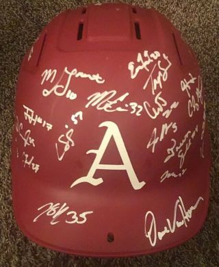 2019 Arkansas Razorbacks Baseball Team Signed Autographed Helmet Cws