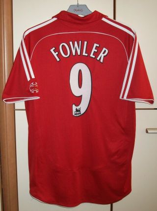 Liverpool 2006 - 2008 Home Football Shirt Jersey Adidas Size M 9 Fowler