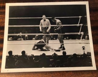 1935 Joe Louis Vs Max Baer Nbc Wire Photo Greatest Boxing Fight Top 100