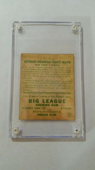 1933 GOUDEY Babe Ruth 181 Baseball Card 5