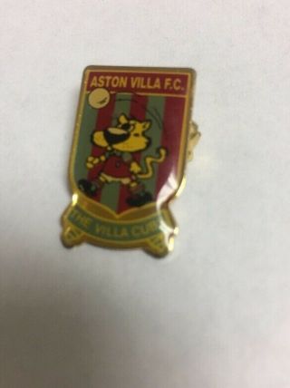 Vintage Pin Badge Aston Villa Fc The Villa Cubs Fa Premier League