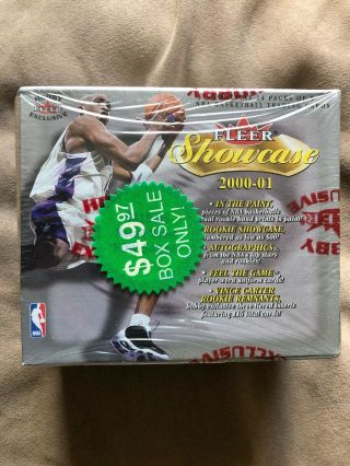 2000 - 01 Fleer Showcase Basketball Factory Hobby Box 24 Pack