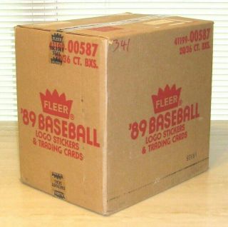 1989 Fleer Wax Box Case (20 Boxes),  Early Code 90091,  Billy Ripken Err