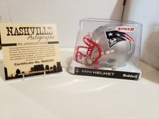 Tom Brady Autographed Mini Helmet With
