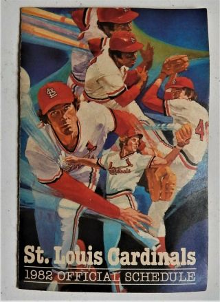 St Louis Cardinals 1982 Pocket Schedule Budweiser Busch Ticket Prices Promotions