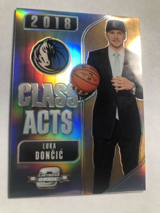 2018 - 19 Contenders Optic Luka Doncic Rc Silver Prizm Refractor Class Acts 13 Sp